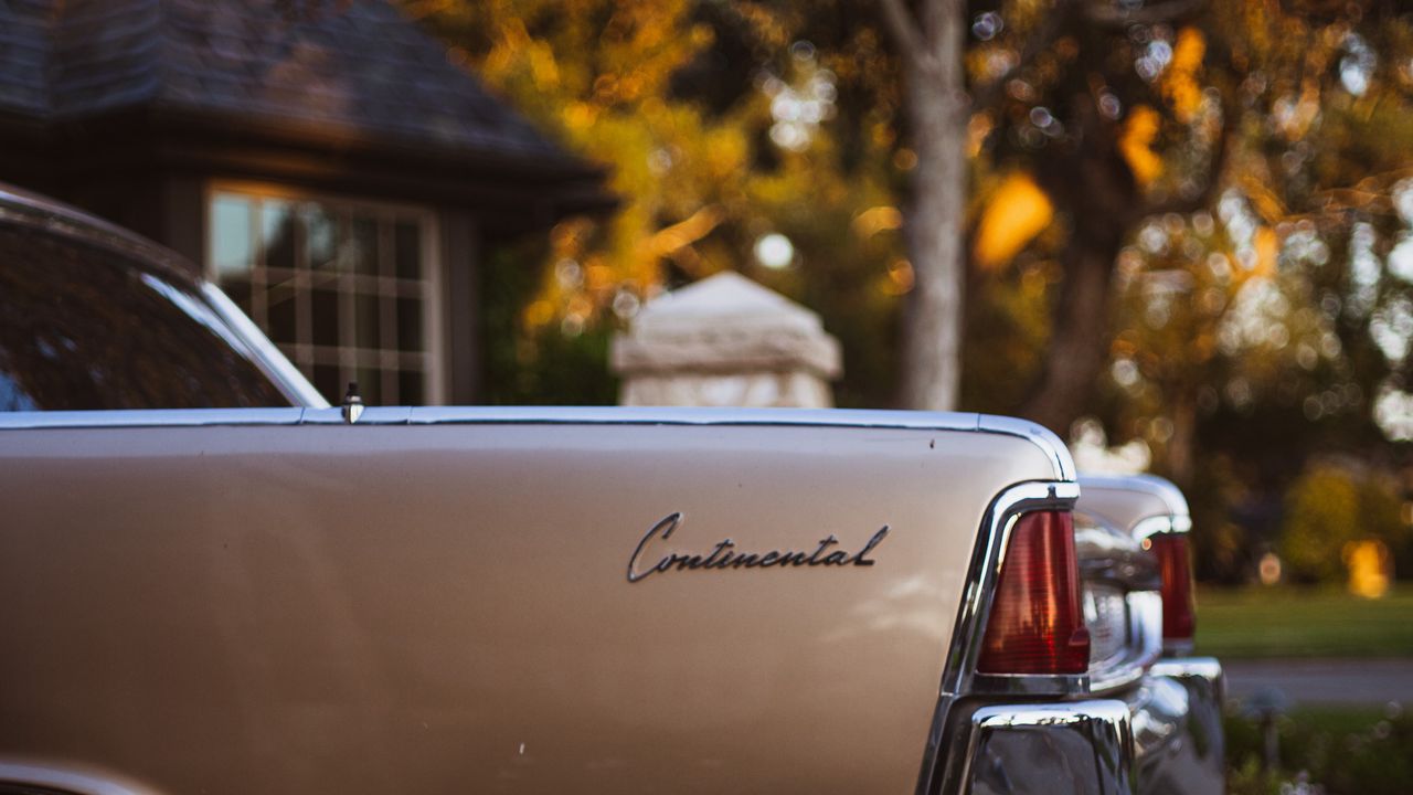 Wallpaper lincoln continental, car, retro, side view