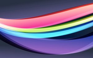 Preview wallpaper line, colorful, background, waves