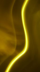 Preview wallpaper line, neon, wavy, yellow