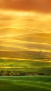 Preview wallpaper line, shape, plateau, field, sunset, light