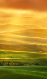 Preview wallpaper line, shape, plateau, field, sunset, light