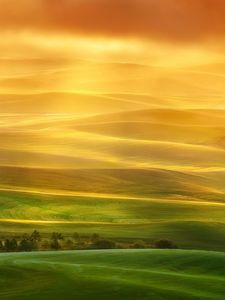 Preview wallpaper line, shape, plateau, field, sunset, light