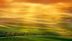 Preview wallpaper line, shape, plateau, field, sunset, light