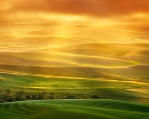 Preview wallpaper line, shape, plateau, field, sunset, light