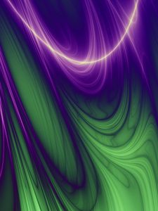 Preview wallpaper line, wavy, green, purple