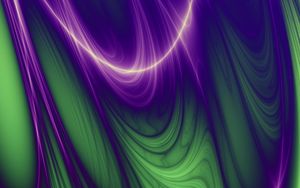 Preview wallpaper line, wavy, green, purple