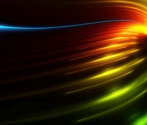 Preview wallpaper line, wavy, rainbow, colorful