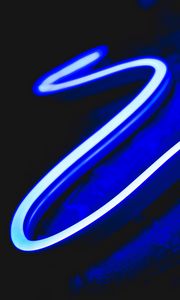 Preview wallpaper line, winding, neon, glow, blue