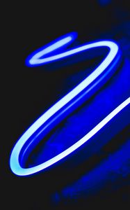Preview wallpaper line, winding, neon, glow, blue