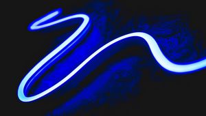 Preview wallpaper line, winding, neon, glow, blue