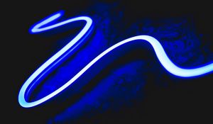 Preview wallpaper line, winding, neon, glow, blue