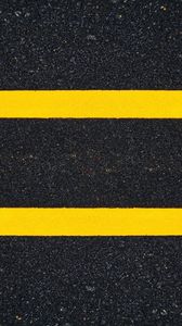 Preview wallpaper lines, asphalt, marking, stripes, yellow, texture