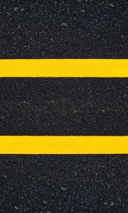 Preview wallpaper lines, asphalt, marking, stripes, yellow, texture