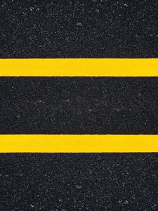 Preview wallpaper lines, asphalt, marking, stripes, yellow, texture