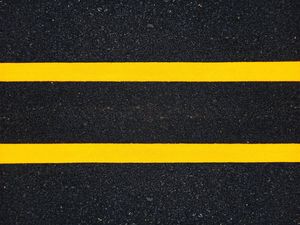 Preview wallpaper lines, asphalt, marking, stripes, yellow, texture