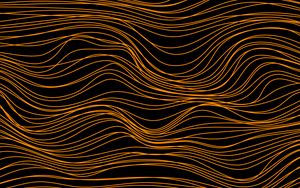 Preview wallpaper lines, bends, distortion, abstraction, orange