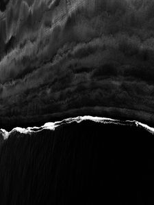 Preview wallpaper lines, black, bw, wavy, relief, dark