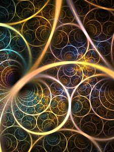Preview wallpaper lines, circles, glow, fractal, abstraction
