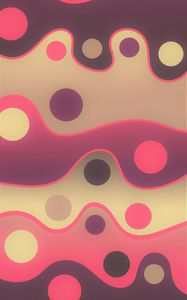 Preview wallpaper lines, circles, sinuous, spots, colorful, pattern