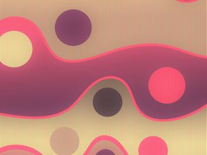 Preview wallpaper lines, circles, sinuous, spots, colorful, pattern