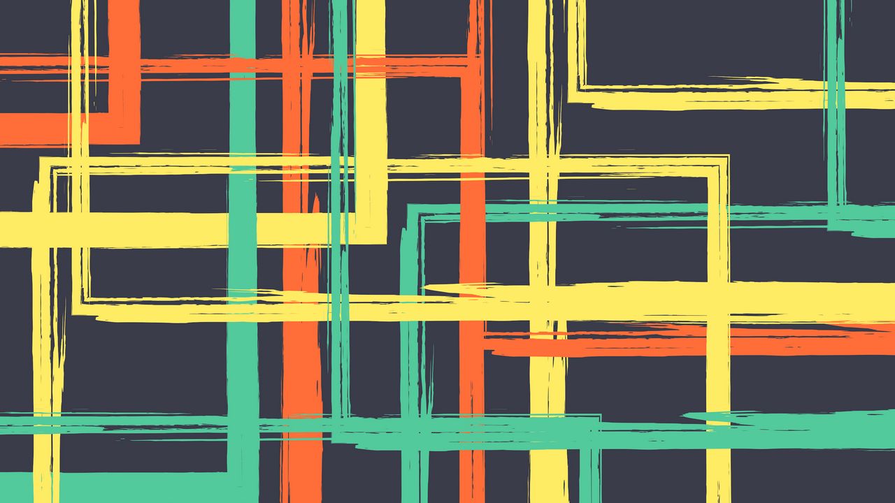 Wallpaper lines, colorful, intersection, broken, tangled