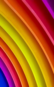 Preview wallpaper lines, colorful, rainbow, curved