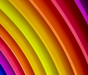 Preview wallpaper lines, colorful, rainbow, curved