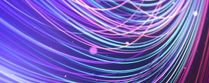 Preview wallpaper lines, curved, glowing, color, optical, abstract, pattern