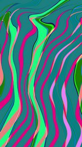 Preview wallpaper lines, curves, abstraction, green, pink