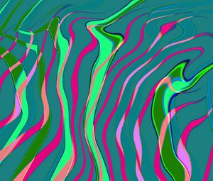 Preview wallpaper lines, curves, abstraction, green, pink