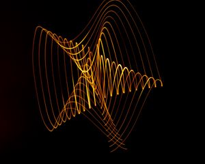 Preview wallpaper lines, curves, glow, darkness