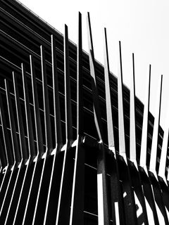240x320 Wallpaper lines, facade, architecture, bw