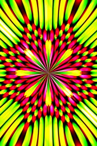 Preview wallpaper lines, flower, abstraction, green, pink, bright