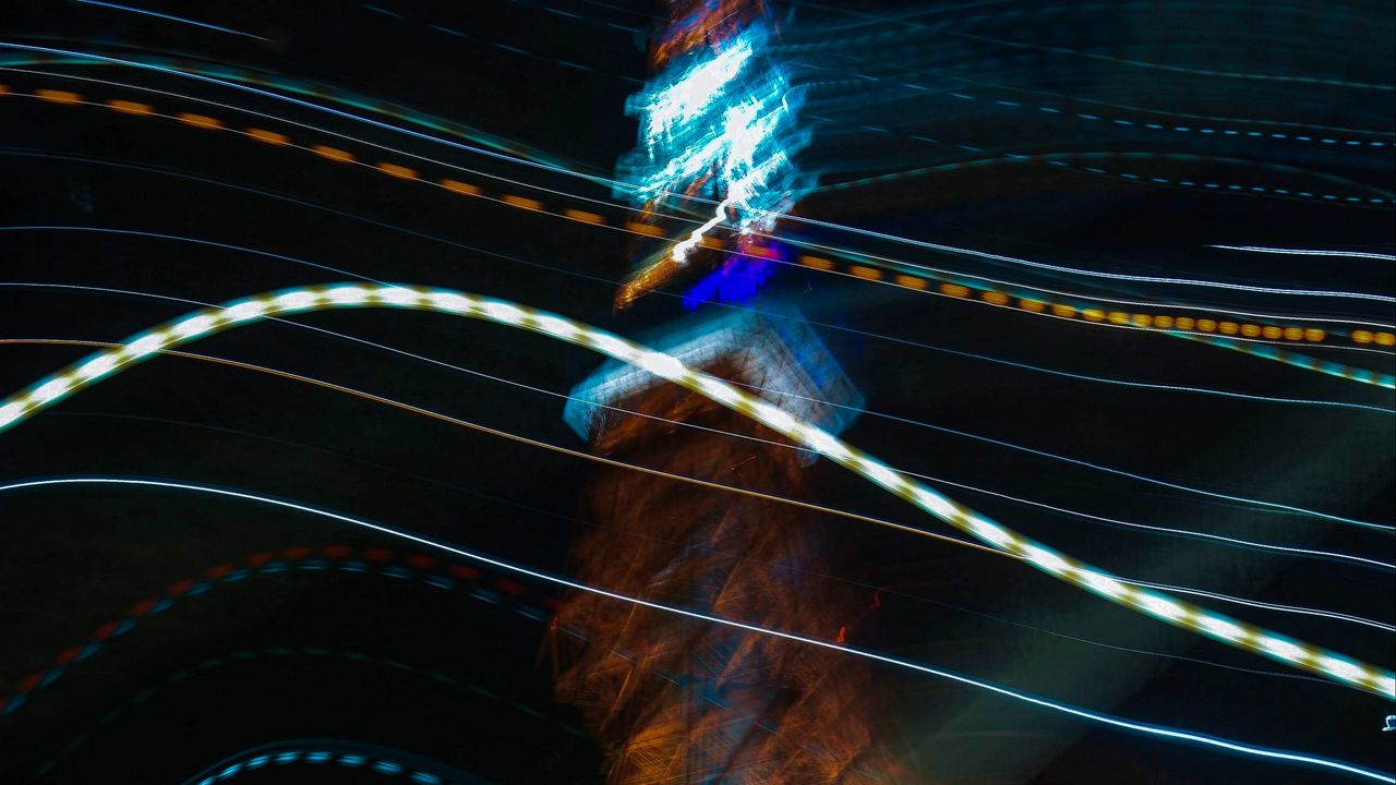 Wallpaper lines, glare, light, long exposure, abstraction