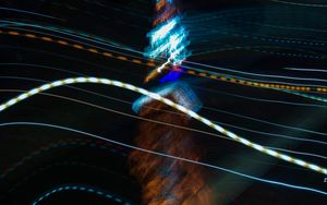 Preview wallpaper lines, glare, light, long exposure, abstraction