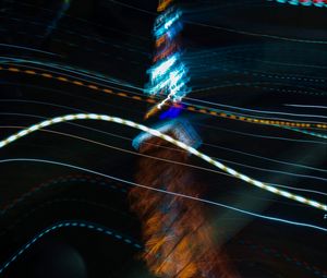 Preview wallpaper lines, glare, light, long exposure, abstraction