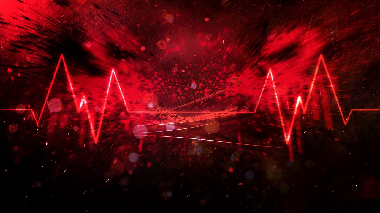 Wallpaper lines, glare, spots, red, abstraction