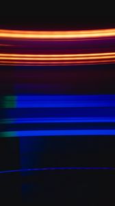 Preview wallpaper lines, glow, stripes, dark, blue, orange