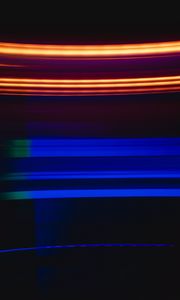 Preview wallpaper lines, glow, stripes, dark, blue, orange