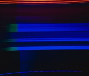 Preview wallpaper lines, glow, stripes, dark, blue, orange
