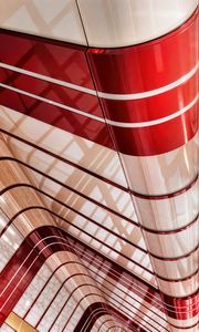 Preview wallpaper lines, highlights, abstraction, curves, white, red