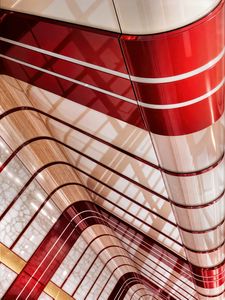 Preview wallpaper lines, highlights, abstraction, curves, white, red