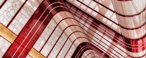 Preview wallpaper lines, highlights, abstraction, curves, white, red