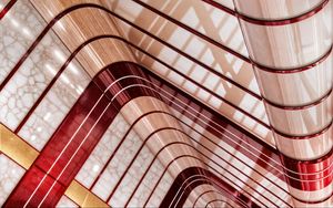 Preview wallpaper lines, highlights, abstraction, curves, white, red