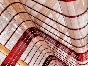 Preview wallpaper lines, highlights, abstraction, curves, white, red