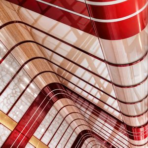 Preview wallpaper lines, highlights, abstraction, curves, white, red