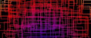Preview wallpaper lines, interlacing, multicolored, gradient, intersection
