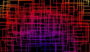 Preview wallpaper lines, interlacing, multicolored, gradient, intersection