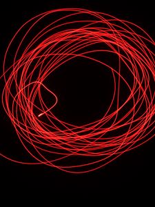 Preview wallpaper lines, intersection, circle, abstraction, red, black