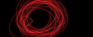 Preview wallpaper lines, intersection, circle, abstraction, red, black
